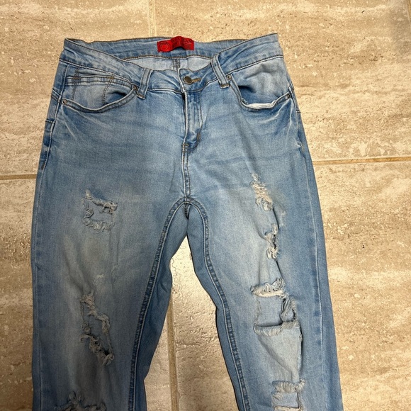 💕EUC-WAX JEAN/BUTT I LOVE YOU CAPRI JEANS SZ 7💕 - Picture 3 of 9